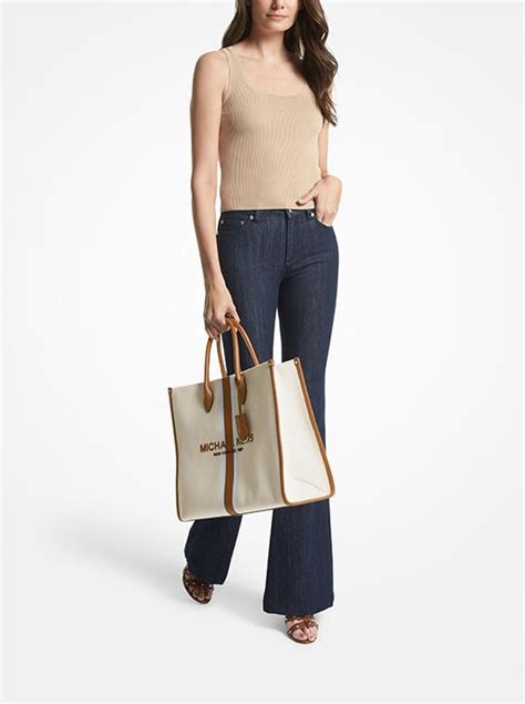 michael kors mirella large canvas tote bag|michael kors neverfull tote.